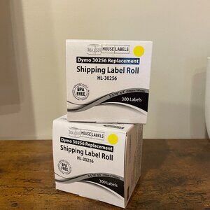 Shipping Label Roll. Yellow  2 rolls